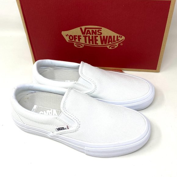 Vans Slip-On Pro White Skateboarding Women's Size Low Top Canvas VN0A347VWWW - Picture 7 of 10